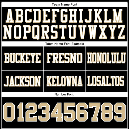 Custom Black Vegas Gold-White Authentic Football Jersey