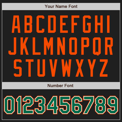 Custom Stitched Black Kelly Green Orange-White Baseball Pullover Sweatshirt Hoodie