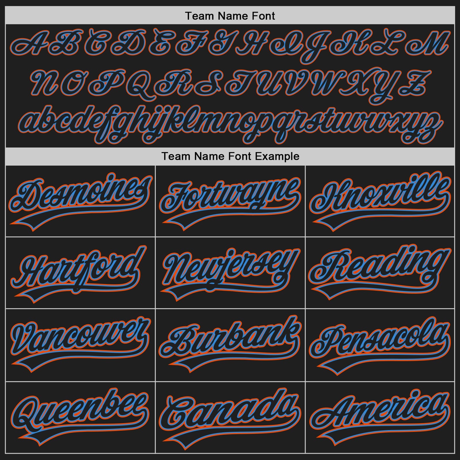 Custom Stitched Black Powder Blue-Orange Baseball Pullover Sweatshirt Hoodie
