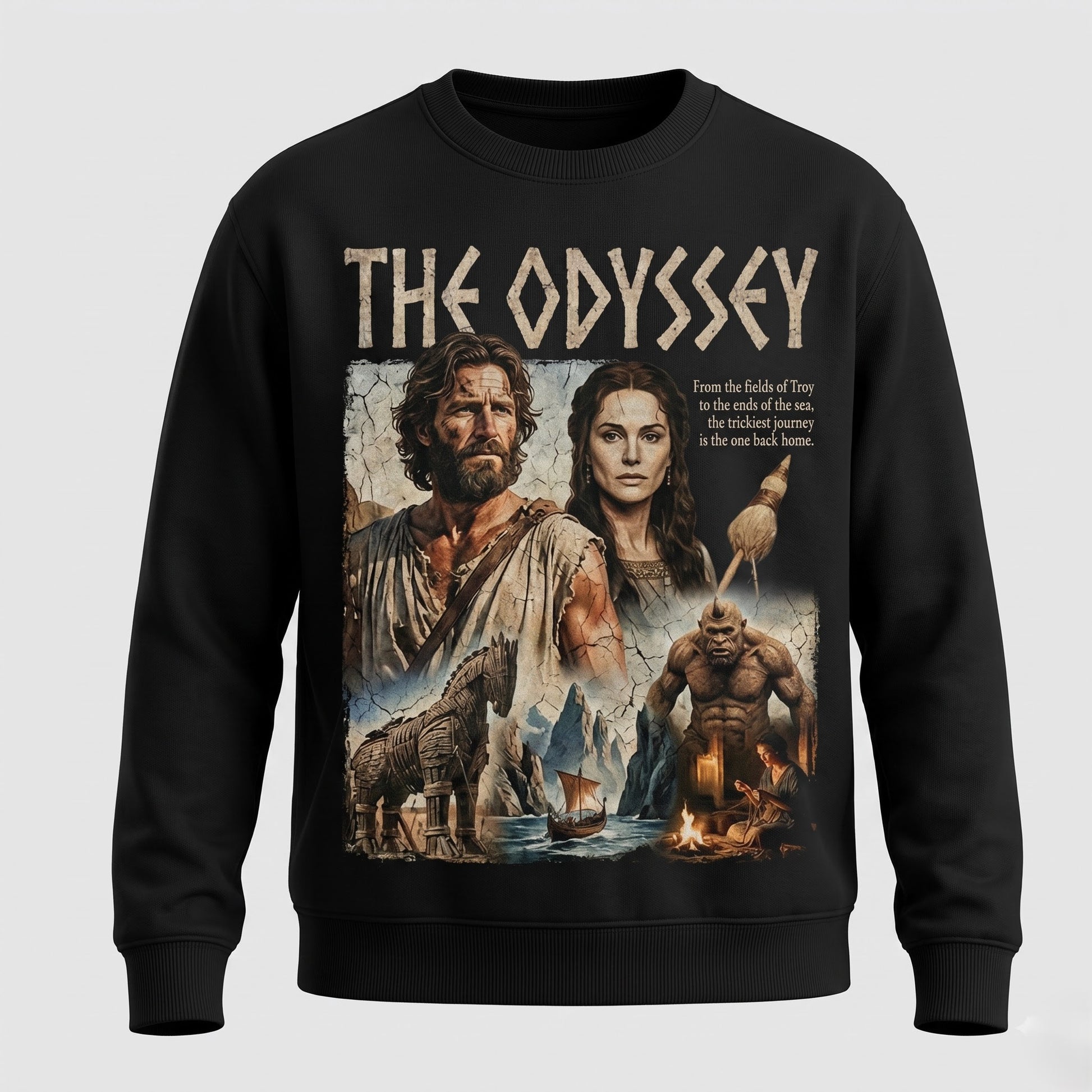 Greek Mythology Graphic Shirt — The Odyssey Inspired T-Shirt — Sweatshirt — Hoodie & Zip Hoodie — An - Custom Fan Apparel Image 3