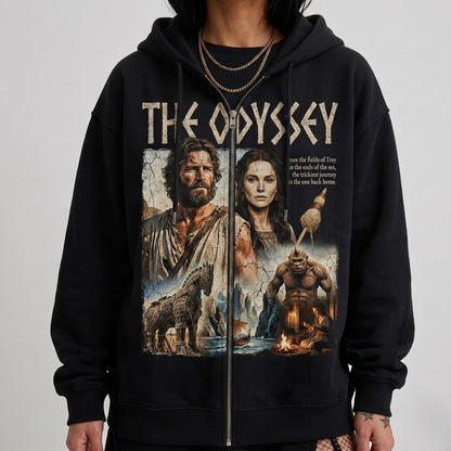Greek Mythology Graphic Shirt — The Odyssey Inspired T-Shirt — Sweatshirt — Hoodie & Zip Hoodie — An - Custom Fan Apparel Image 8