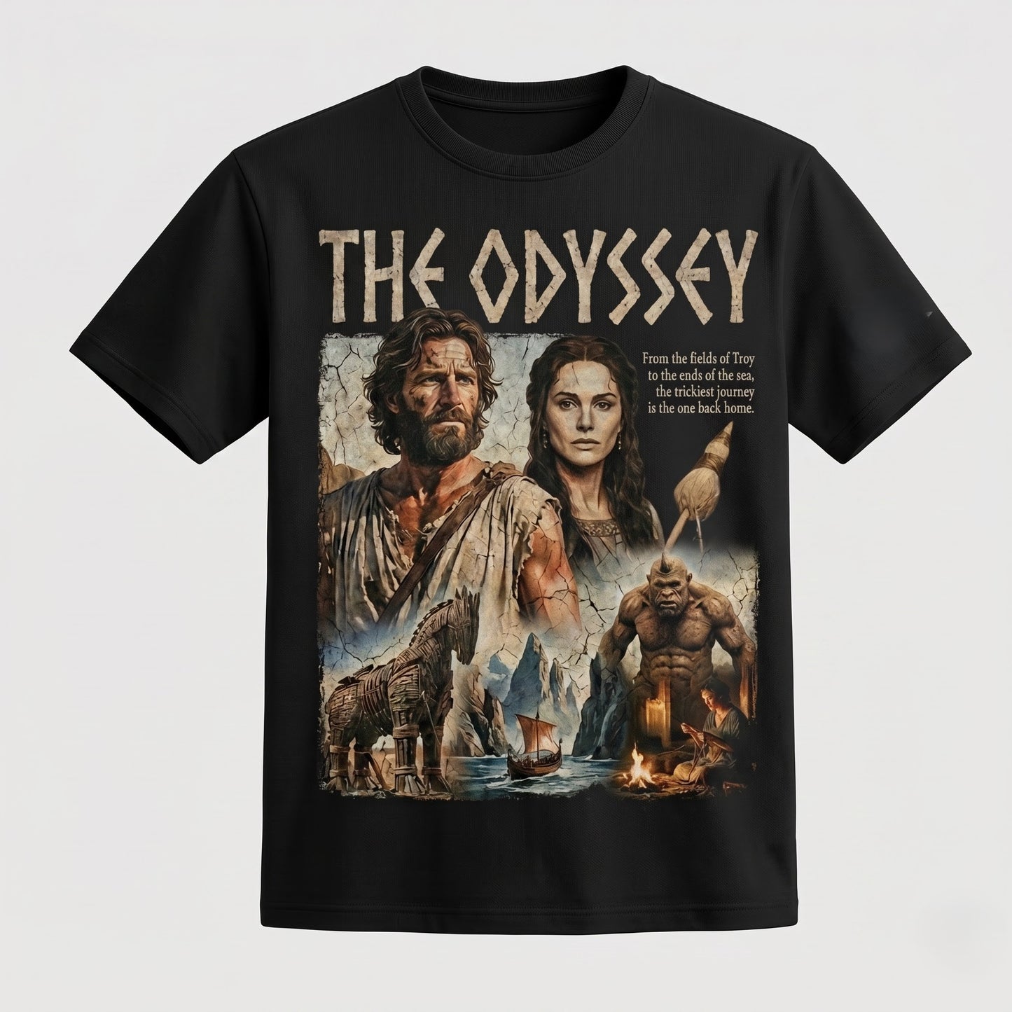 Greek Mythology Graphic Shirt — The Odyssey Inspired T-Shirt — Sweatshirt — Hoodie & Zip Hoodie — An - Custom Fan Apparel Image 1