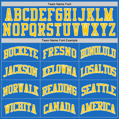 Custom Blue Gold-White Authentic Throwback Basketball Jersey