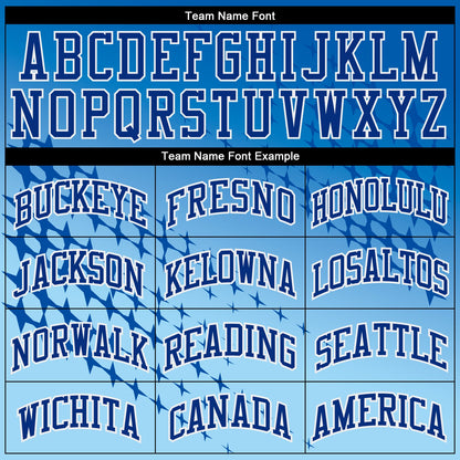 Custom Blue Royal-Light Blue Round Neck Sublimation Basketball Uniform Jersey