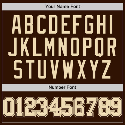 Custom Brown Cream Authentic Basketball Jersey
