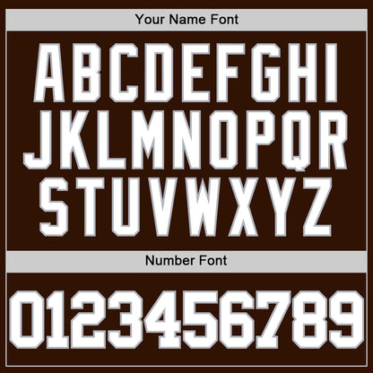Custom Brown White-Gray Authentic Basketball Jersey