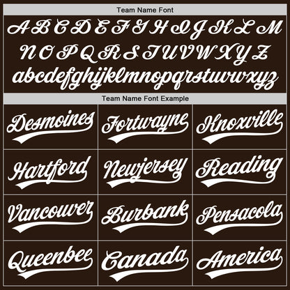Custom Stitched Brown White-Brown Baseball Pullover Sweatshirt Hoodie