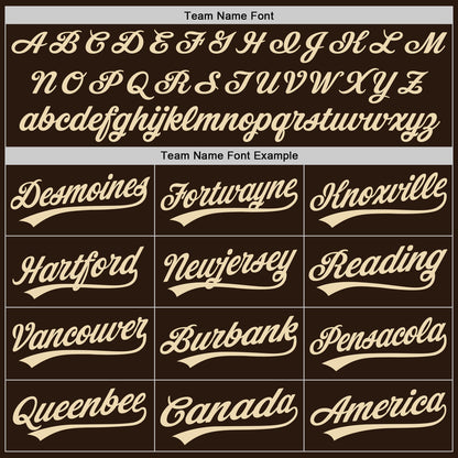 Custom Stitched Brown Cream-Brown Baseball Pullover Sweatshirt Hoodie