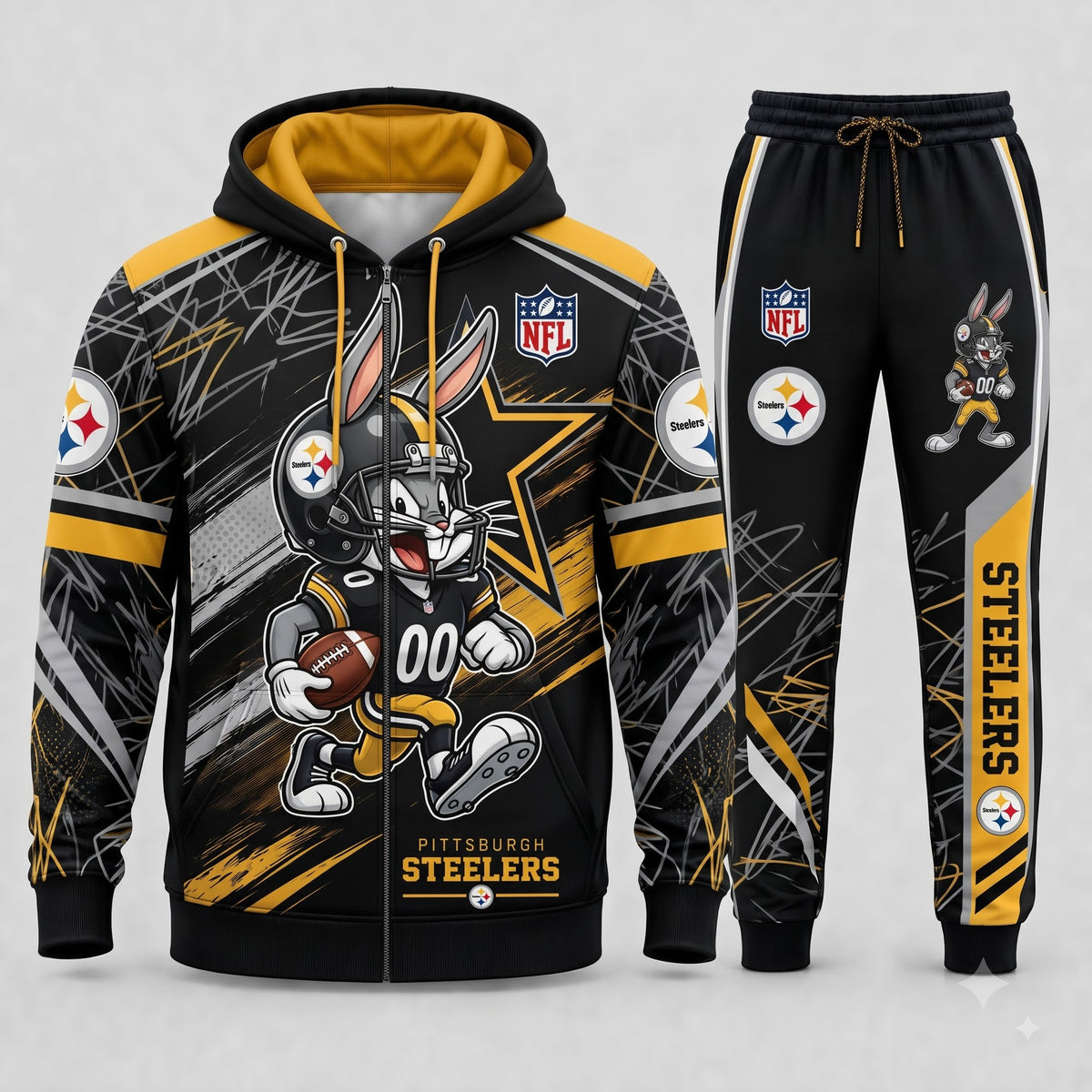 Bug Bunny NFL Fan Set — Hoodie & Sweatpants | All 32 Football Teams Available