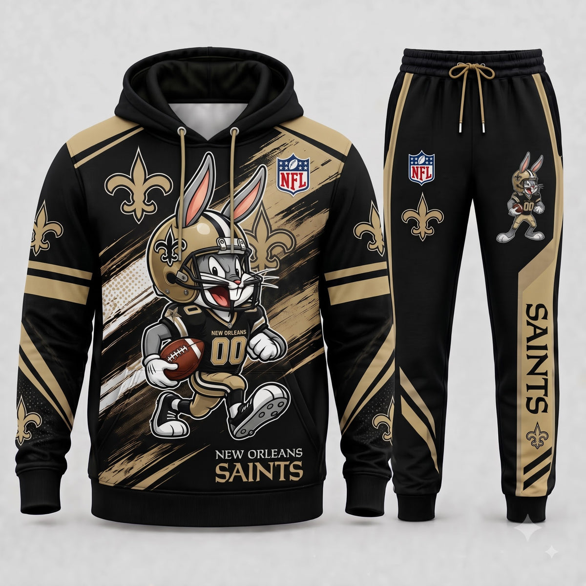 Bug Bunny NFL Fan Set — Hoodie & Sweatpants | All 32 Football Teams Available