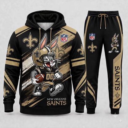 Bug Bunny NFL Fan Set — Hoodie & Sweatpants | All 32 Football Teams Available