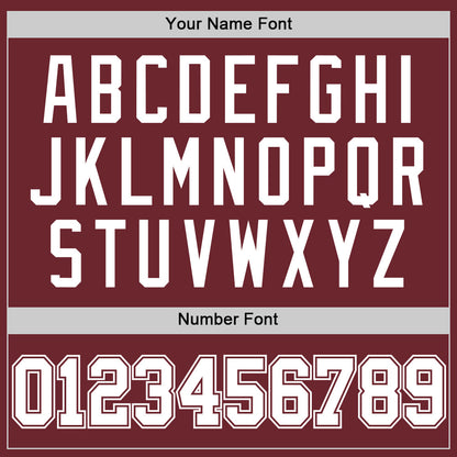 Custom Burgundy White Authentic Basketball Jersey