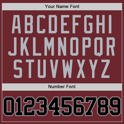 Custom Burgundy Black-Gray Authentic Basketball Jersey