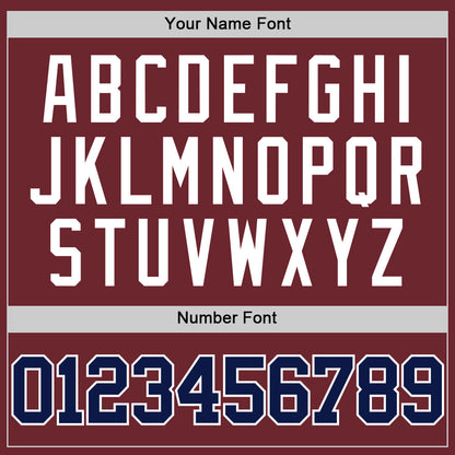 Custom Burgundy Navy-White Authentic Basketball Jersey