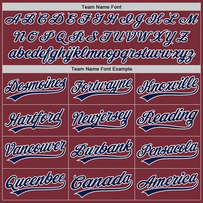 Custom Stitched Burgundy Navy-White Baseball Pullover Sweatshirt Hoodie