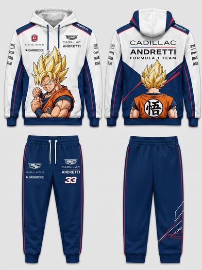 Sport Racing F1 x Son Goku Set — Hoodie & Sweatpants | 11 Formula Team Inspired Dragon Style