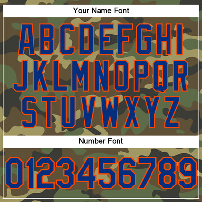 Custom Camo Royal-Orange Performance Salute To Service T-Shirt