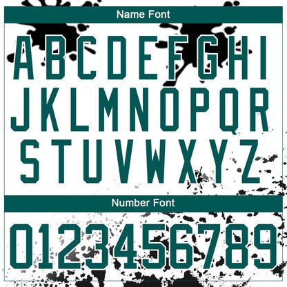 Custom Camo Midnight Green Black-White Splash Hockey Lace Neck Jersey