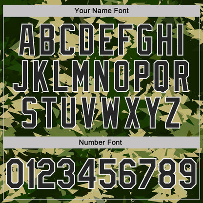 Custom Camo Black-White Geometric Fragment Camouflage Salute To Service Performance T-Shirt