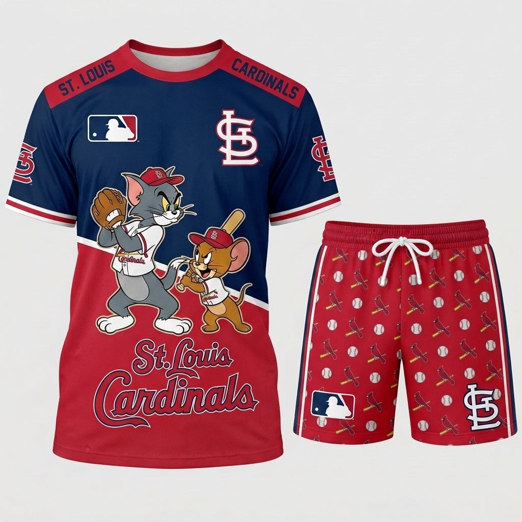 All USA Baseball Teams Inspired Fan Set, Graphic T-Shirt And Shorts Combo Outfit