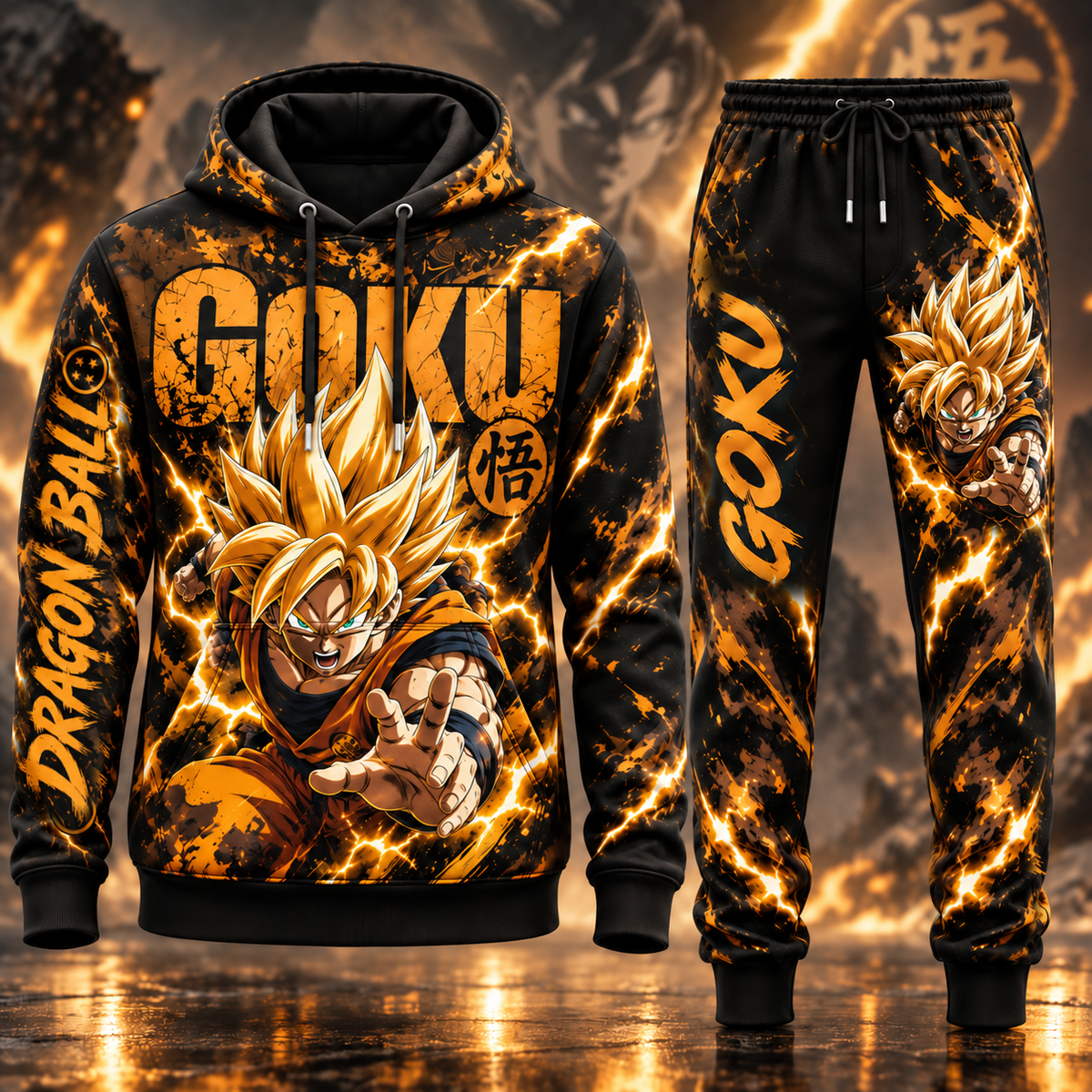 Dragon Ball Transformation Fan Set — Dragon Ball Hoodie & Sweatpants