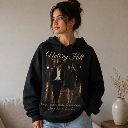 Notting Hill Romantic Movie Quote Shirt, Vintage Couple Graphic Hoodie, Love Story Sweatshirt, 90s Romance Tee, Zip Hoodie Gift