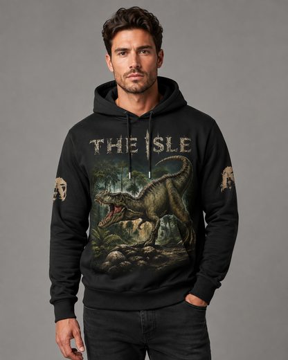 The Isle Dinosaur Apparel Collection — T-Rex Jungle Graphic Hoodie, Zip Hoodie, Sweatshirt & T-Shirt
