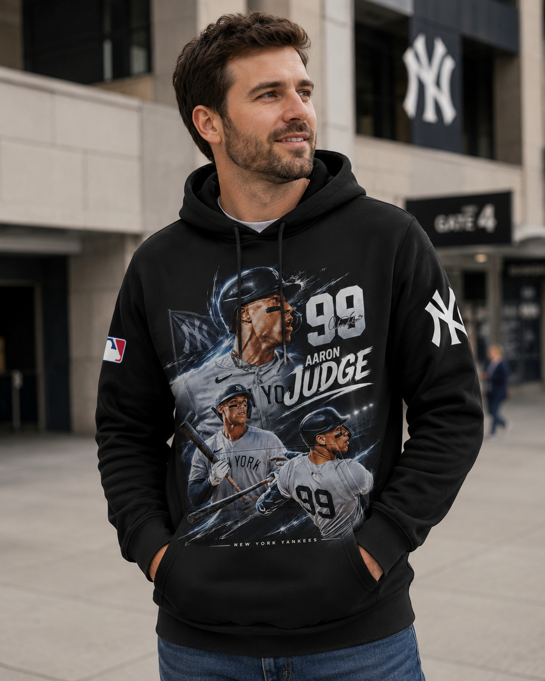 Aaron Judge 99 New York Baseball Fan Shirt, Hoodie, Sweatshirt & Zip Hoodie | Yankees Inspired MLB A - Custom Fan Apparel Image 7