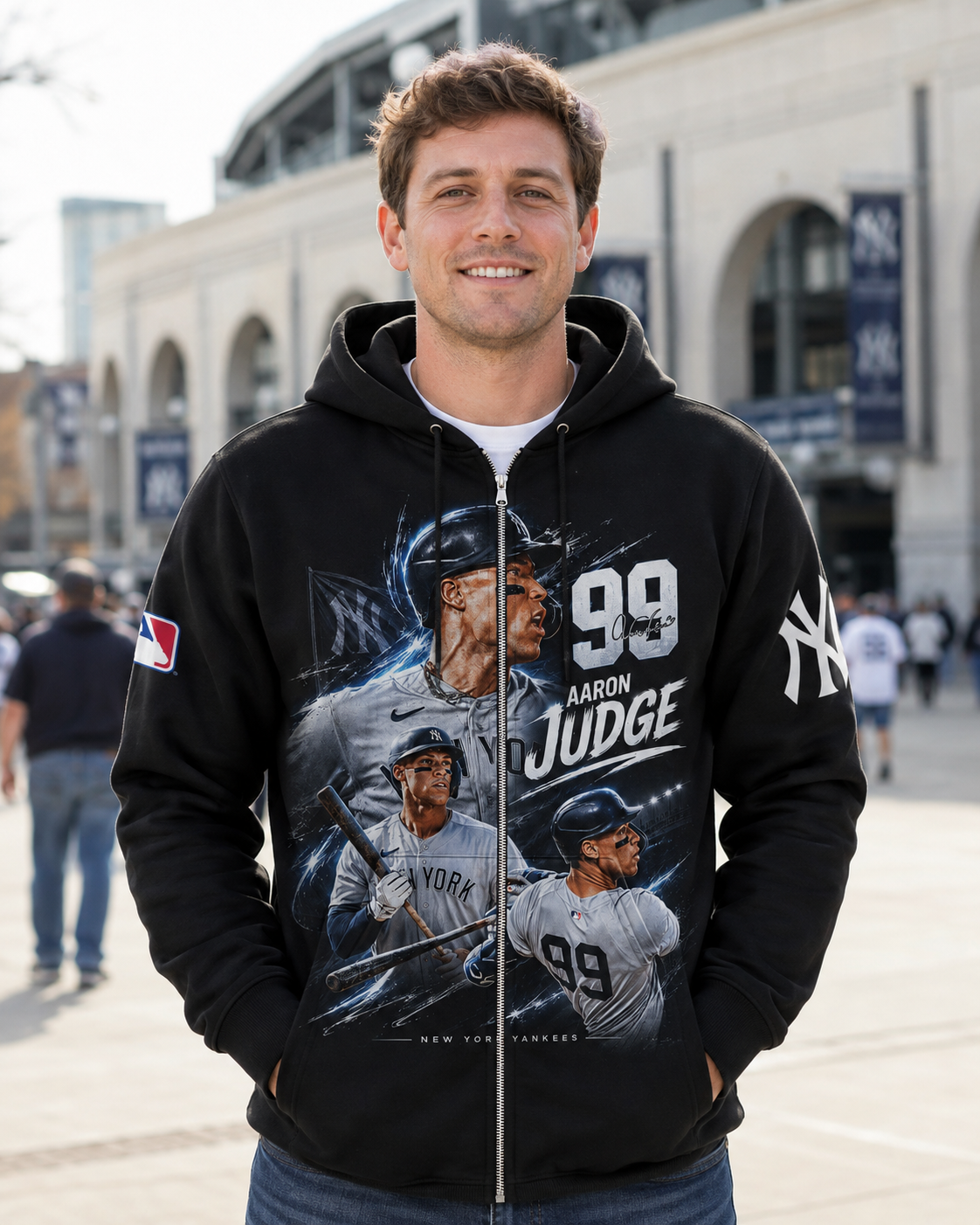 Aaron Judge 99 New York Baseball Fan Shirt, Hoodie, Sweatshirt & Zip Hoodie | Yankees Inspired MLB A - Custom Fan Apparel Image 8