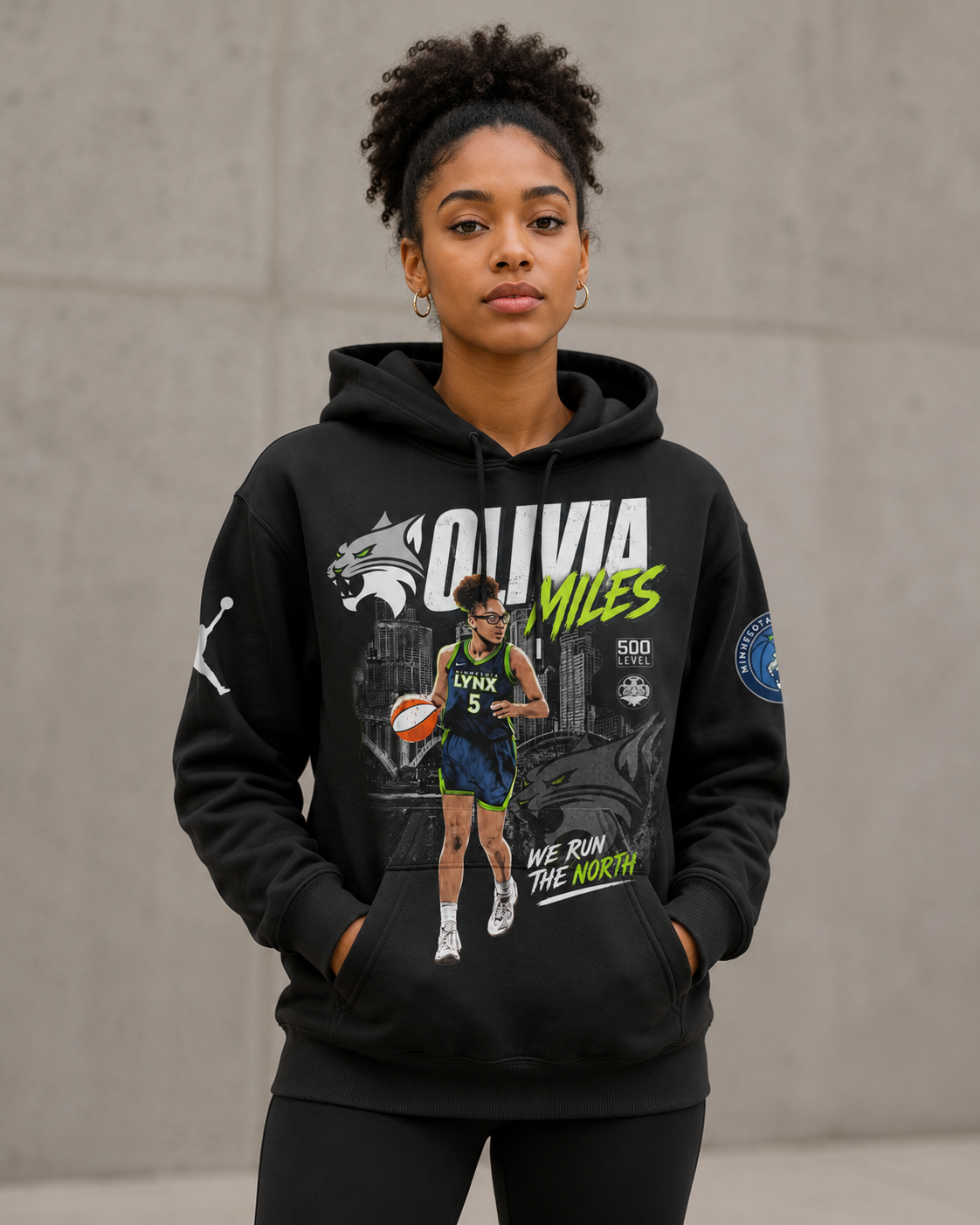 Olivia Miles Basketball Fan Shirt — Hoodie — Sweatshirt & Zip Hoodie | Minnesota Lynx Inspired WNBA  - Custom Fan Apparel Image 6