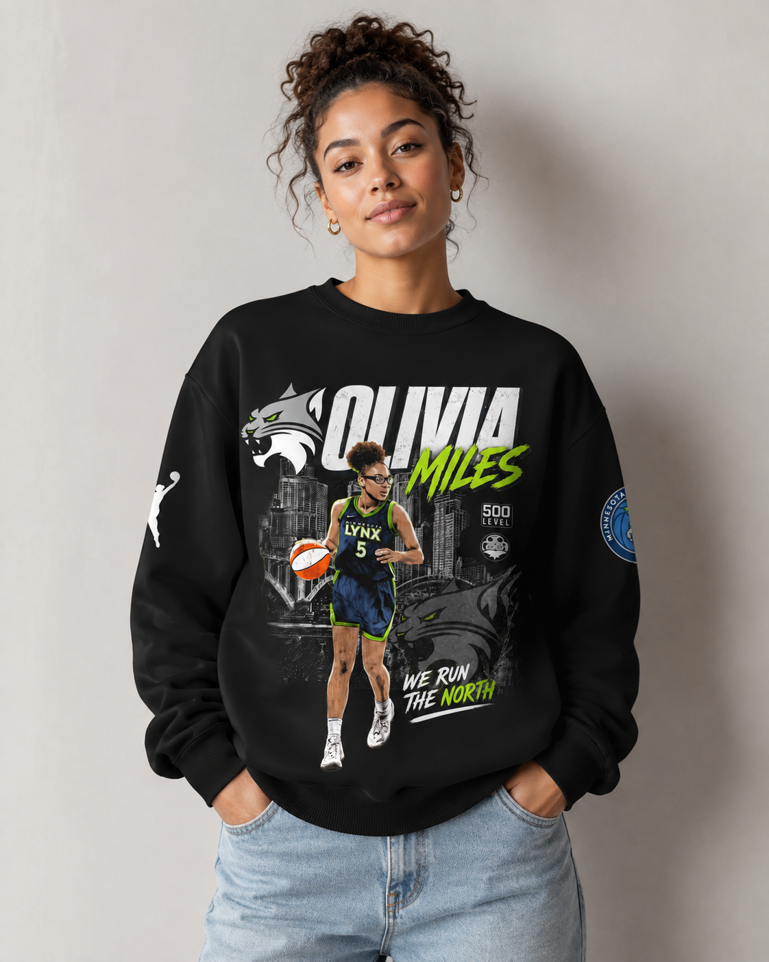 Olivia Miles Basketball Fan Shirt — Hoodie — Sweatshirt & Zip Hoodie | Minnesota Lynx Inspired WNBA  - Custom Fan Apparel Image 5