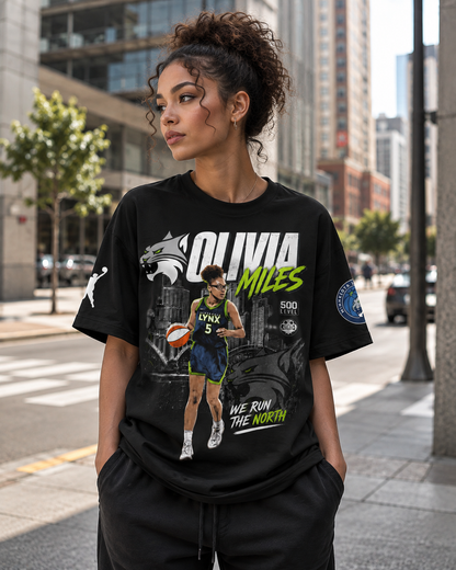 Olivia Miles Basketball Fan Shirt — Hoodie — Sweatshirt & Zip Hoodie | Minnesota Lynx Inspired WNBA  - Custom Fan Apparel Image 3