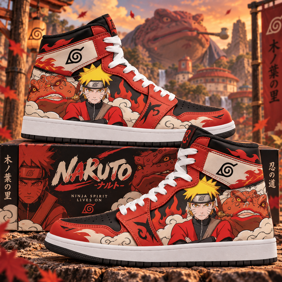 Uzumaki Naruto High Top Sneakers — Naruto Inspired Fan Shoes