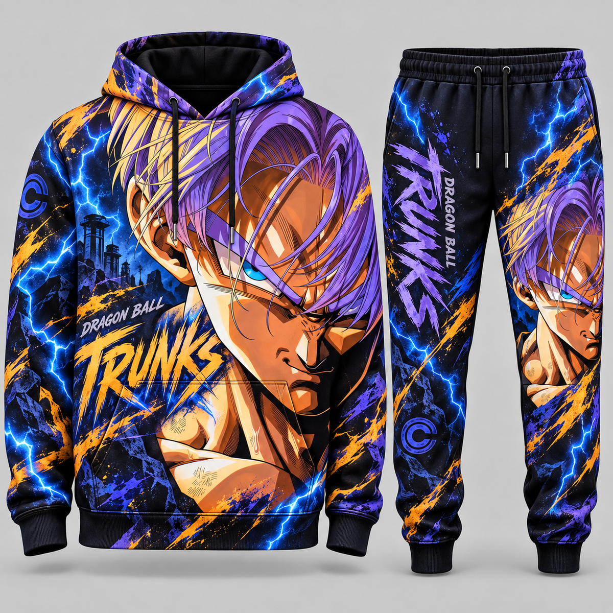 Future Trunks Transformation Fan Set — Dragon Ball Hoodie & Sweatpants