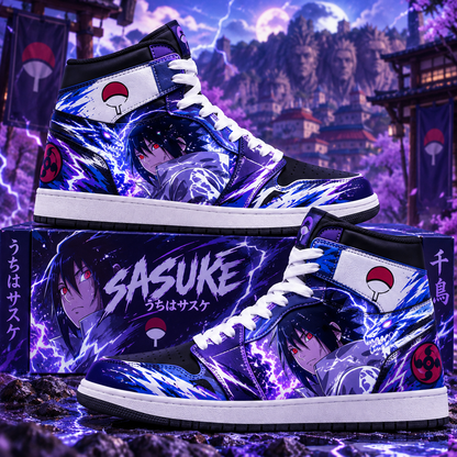 Uchiha Sasuke High Top Sneakers — Naruto Inspired Fan Shoes