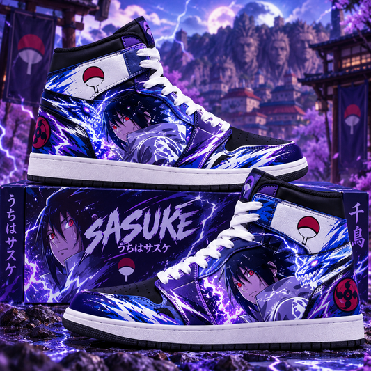 Uchiha Sasuke High Top Sneakers — Naruto Inspired Fan Shoes