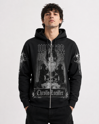 Dark Anime Hunter Graphic Shirt — Chrollo Inspired T-Shirt — Sweatshirt — Hoodie & Zip Hoodie — Goth - Custom Fan Apparel Image 8