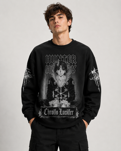 Dark Anime Hunter Graphic Shirt — Chrollo Inspired T-Shirt — Sweatshirt — Hoodie & Zip Hoodie — Goth - Custom Fan Apparel Image 4