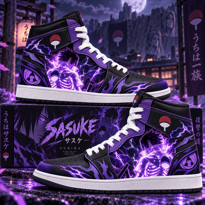 Uchiha Sasuke High Top Sneakers — Naruto Inspired Fan Shoes