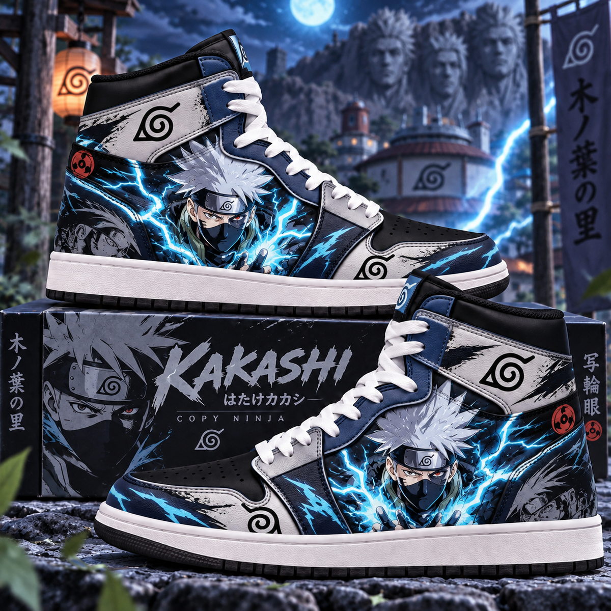 Hatake Kakashi High Top Sneakers — Naruto Inspired Fan Shoes