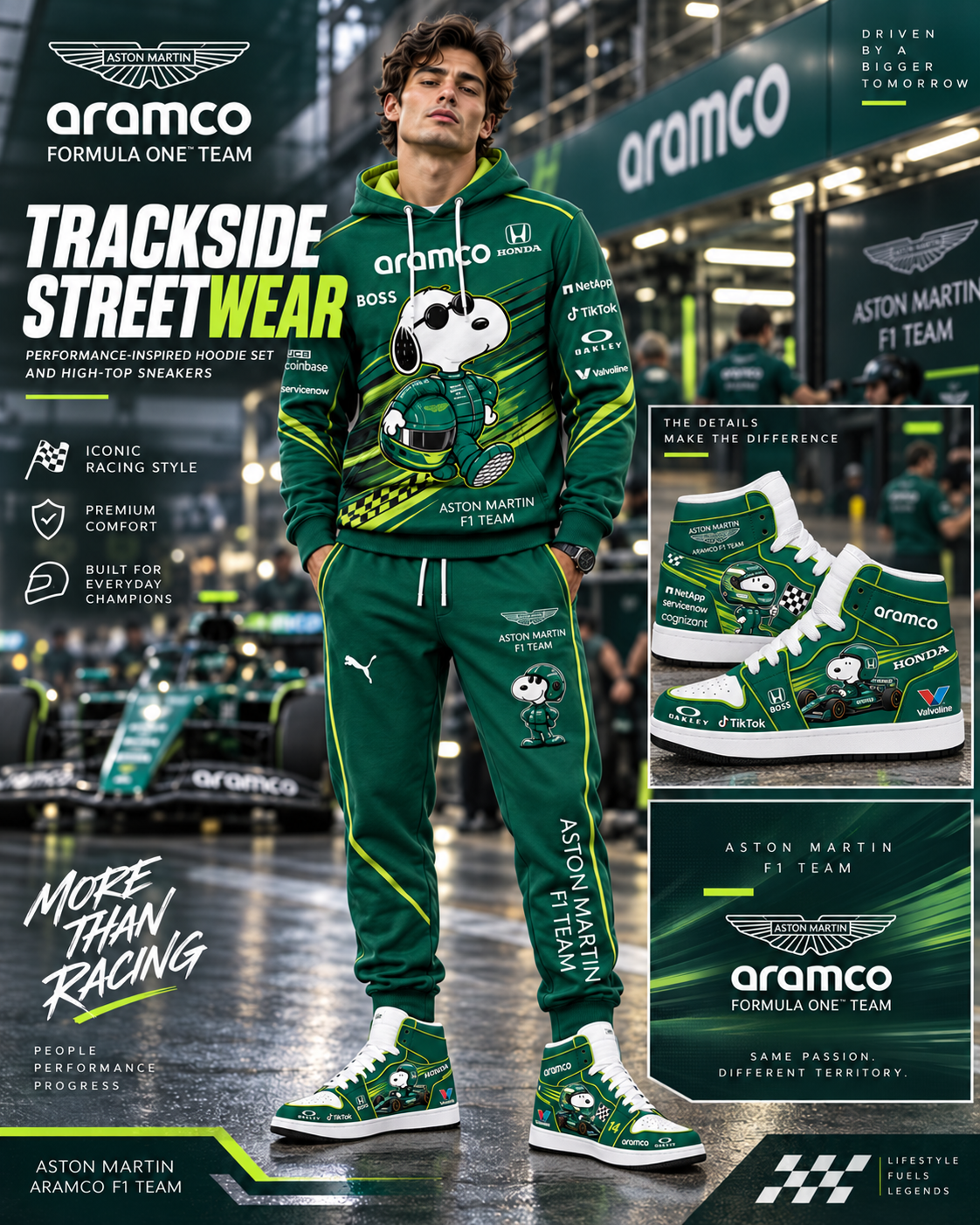 Sport Racing Fan Hoodie Set & High Sneakers | All 11 Formula Teams Available