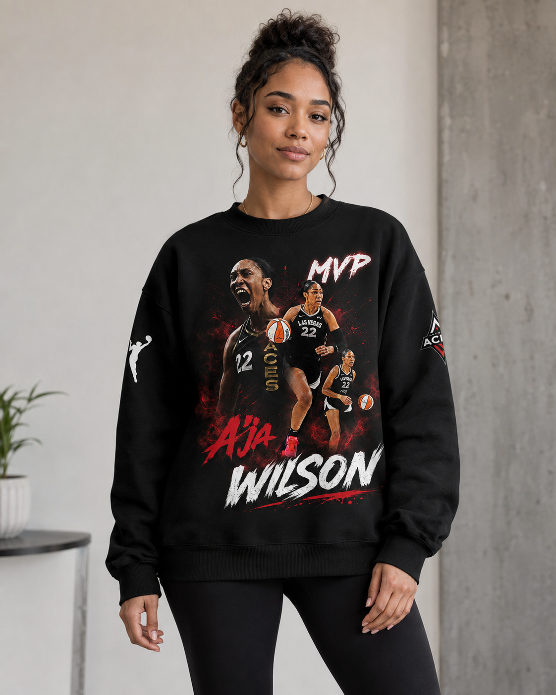 A’ja Wilson MVP Basketball Fan Shirt — Hoodie — Sweatshirt & Zip Hoodie | Las Vegas Aces Inspired WN - Custom Fan Apparel Image 6