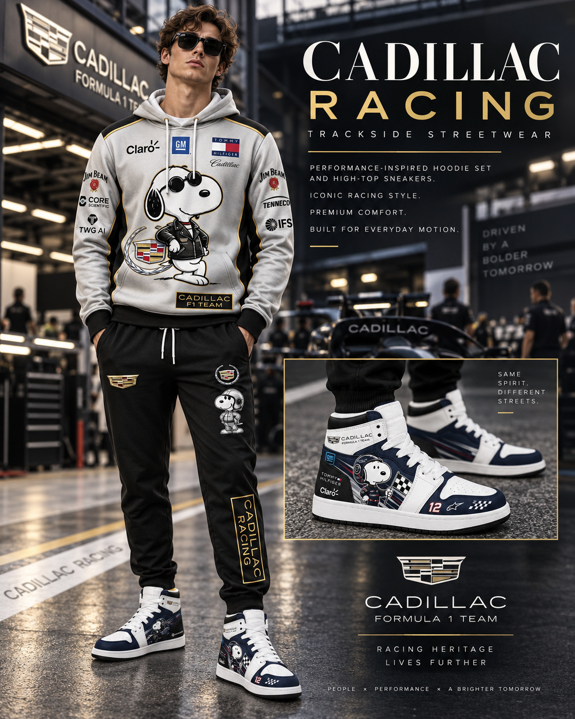 Sport Racing Fan Hoodie Set & High Sneakers | All 11 Formula Teams Available