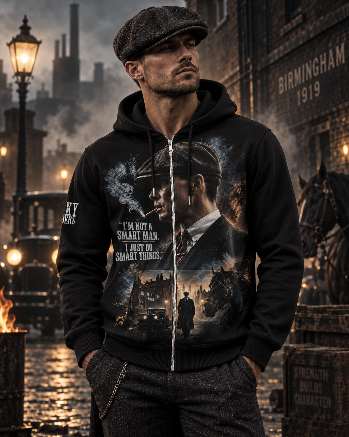 Limited Edition Smart Man Vintage Gangster Graphic Apparel — Hoodie, Zip Hoodie, Sweatshirt & T-Shirt