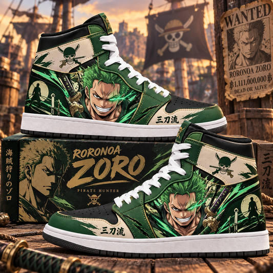 Limited Edition Zoro Fan Shoes — Anime High Top Sneaker Gift