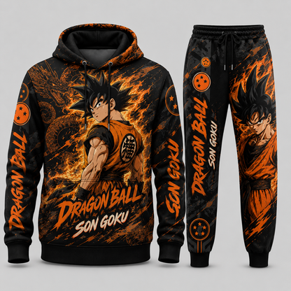 Goku Transformation Fan Set — Dragon Ball Hoodie & Sweatpants