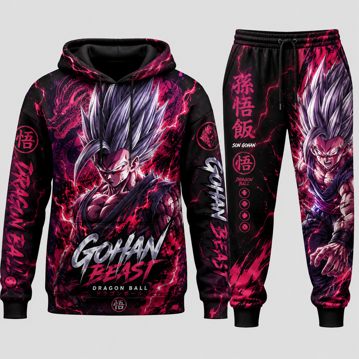 Goku Transformation Fan Set — Dragon Ball Hoodie & Sweatpants