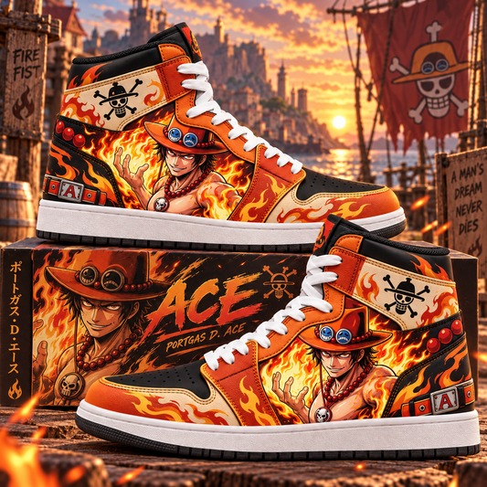 Limited Edition Ace Fan Shoes — Anime High Top Sneaker Gift