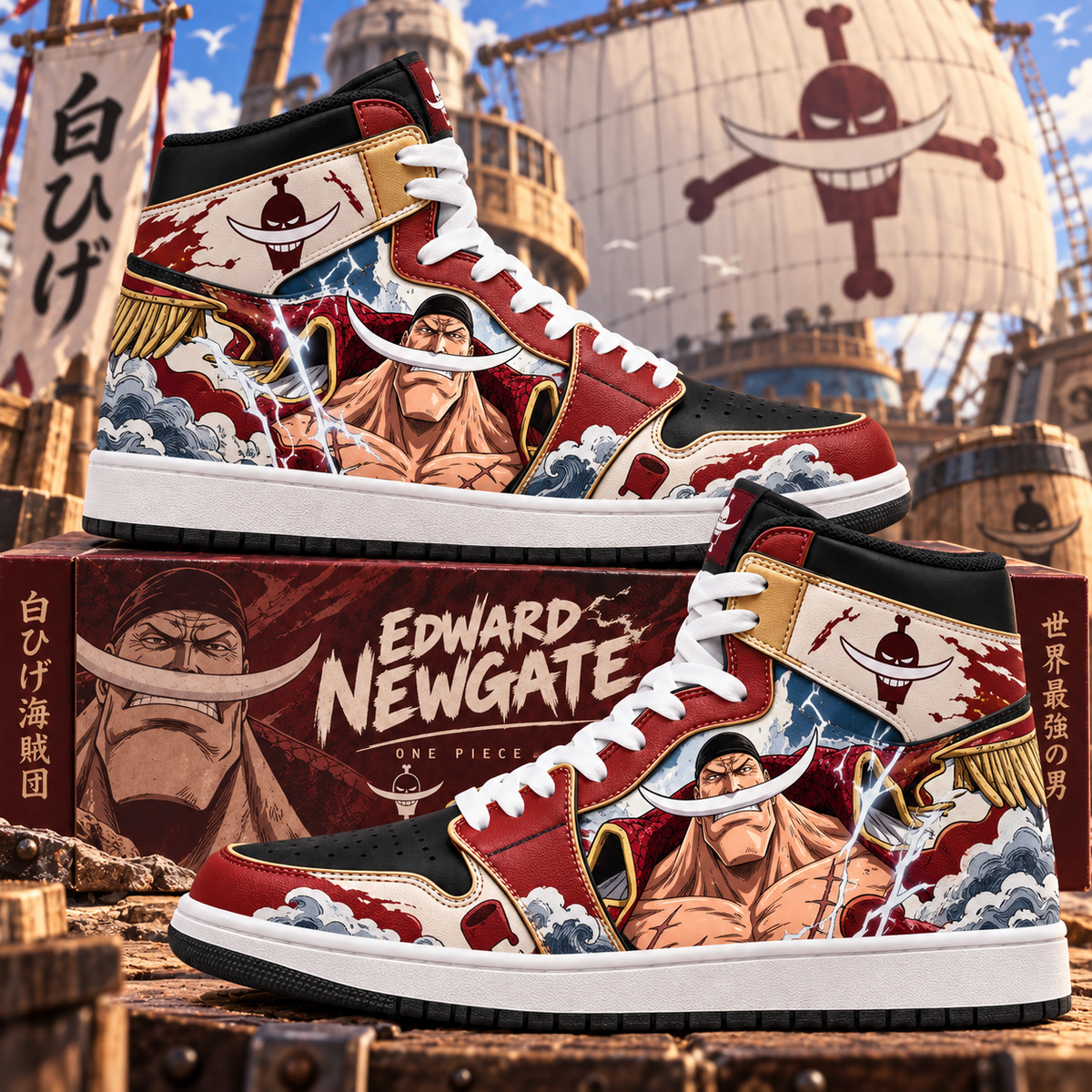 Limited Edition Edward Newgate Fan Shoes — Anime High Top Sneaker Gift