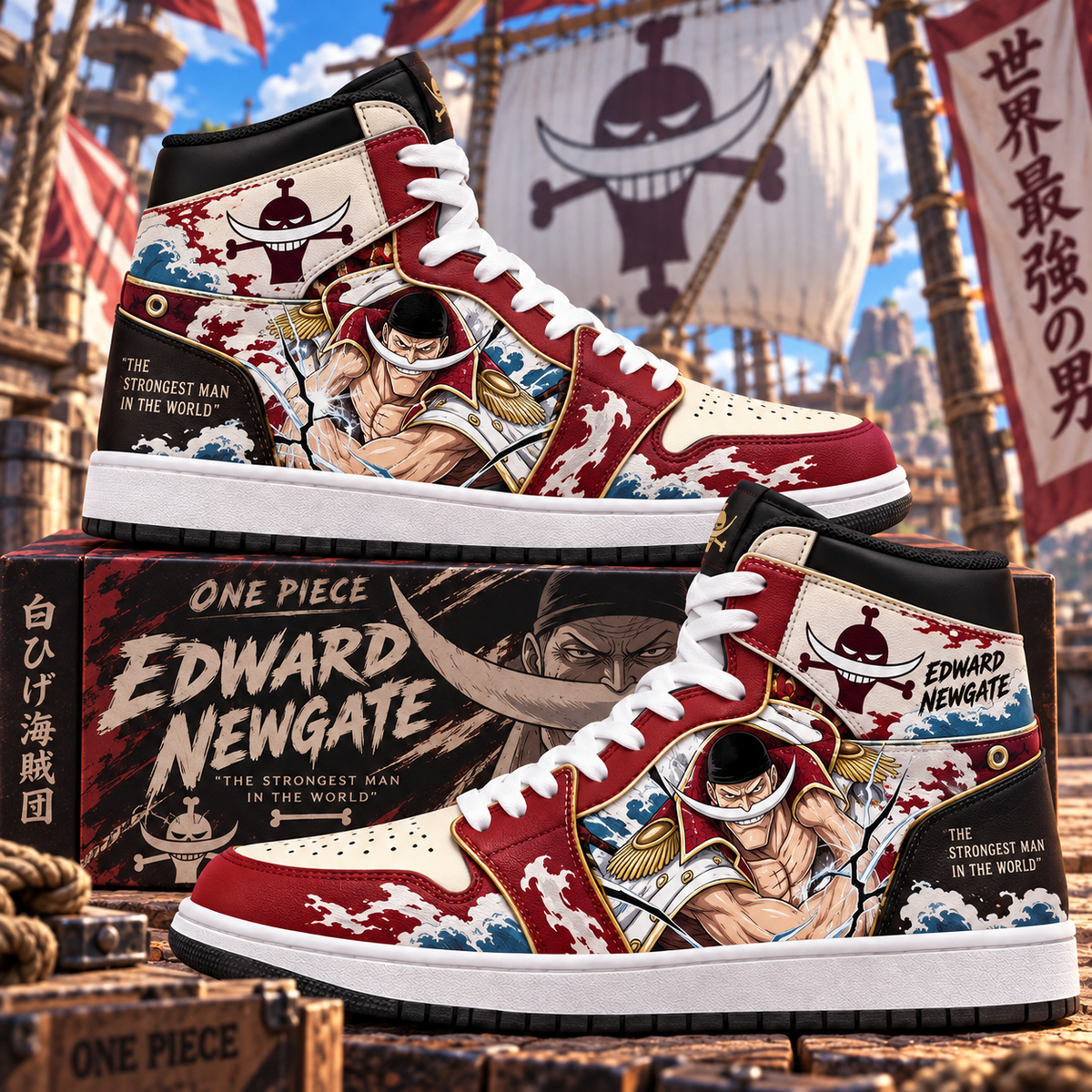 Limited Edition Edward Newgate Fan Shoes — Anime High Top Sneaker Gift